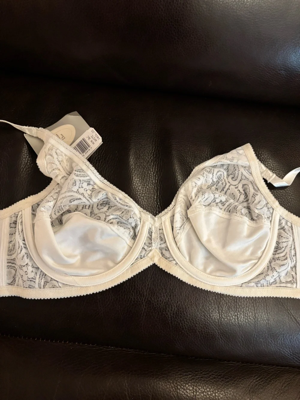 Dior Vintage White Lace Satin Underwire Bra 36C